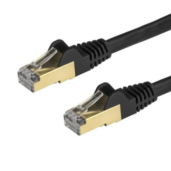 StarTech.com 6ASPAT3MBK kabel sieciowy Czarny 3 m Cat6a U FTP (STP)