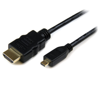 StarTech.com HDADMM2M kabel HDMI 2 m HDMI Typu A (Standard) HDMI Typu D (Micro) Czarny