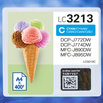 Brother LC-3213C nabój z tuszem Oryginalny Wysoka (XL) wydajność Cyjan