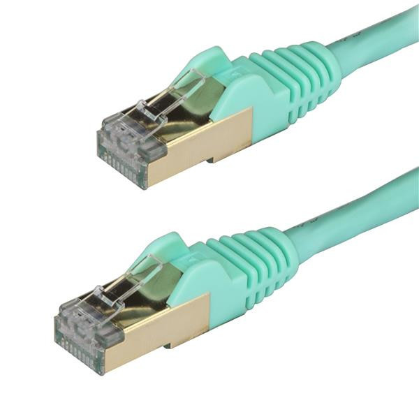 StarTech.com 6ASPAT2MAQ kabel sieciowy Turkusowy 2 m Cat6a U FTP (STP) StarTech.com 6ASPAT2MAQ kabel sieciowy Turkusowy 2 m Cat6a U FTP (STP)