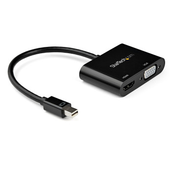 StarTech.com MDP2VGAHD20 adapter kablowy Mini DisplayPort HDMI + VGA (D-Sub) Czarny