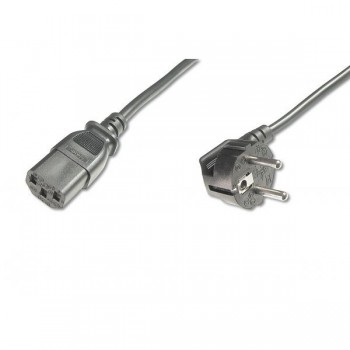 Kabel połączeniowy zasilający Typ Schuko kątowy/IEC C13 M/Ż 0,8m Czarny