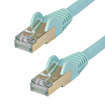 StarTech.com 6ASPAT150CMAQ kabel sieciowy Kolor Aqua 1,5 m Cat6a U FTP (STP)