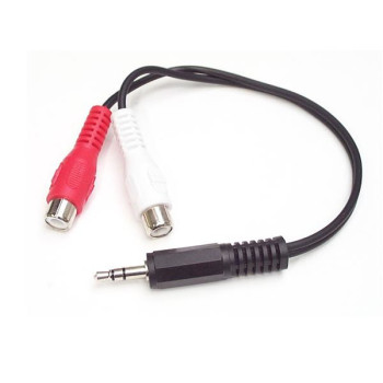 StarTech.com MUMFRCA kabel audio 0,15 m 3.5mm 2 x RCA Czarny