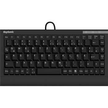 KeySonic ACK-595C+ klawiatura USB QWERTZ Niemiecki Czarny