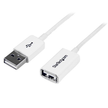 StarTech.com USBEXTPAA1MW kabel USB 1 m USB 2.0 USB A Biały