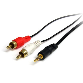 StarTech.com MU6MMRCA kabel audio 1,8 m 3.5mm 2 x RCA Czarny