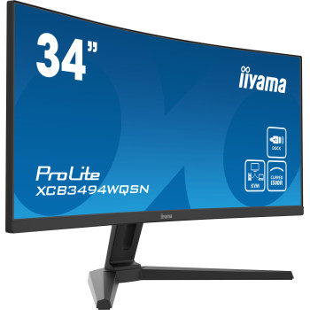 iiyama ProLite XCB3494WQSN-B1 monitor komputerowy 86,4 cm (34") 3440 x 1440 px UltraWide Quad HD Czarny