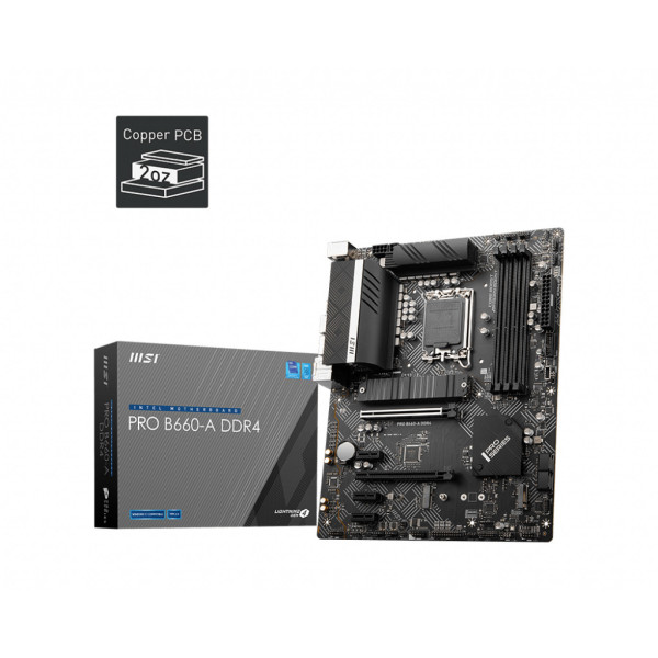 MSI PRO B660-A DDR4 płyta główna Intel B660 LGA 1700 ATX MSI PRO B660-A DDR4 płyta główna Intel B660 LGA 1700 ATX