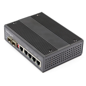 StarTech.com IES1G52UP12V łącza sieciowe Nie zarządzany Gigabit Ethernet (10 100 1000) Obsługa PoE Czarny