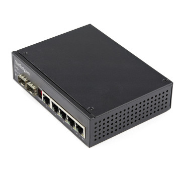 StarTech.com IES1G52UPDIN łącza sieciowe Nie zarządzany Gigabit Ethernet (10 100 1000) Obsługa PoE Czarny