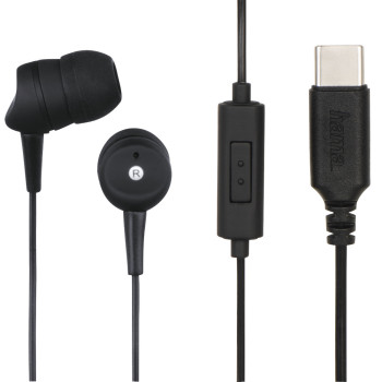 Hama Basic4Phone USB-C Zestaw słuchawkowy Przewodowa Douszny Połączenia muzyka USB Type-C Czarny