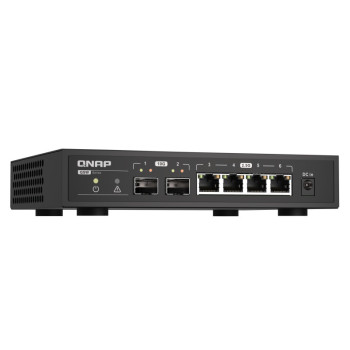 QNAP QSW-2104-2S łącza sieciowe Nie zarządzany 2.5G Ethernet Czarny