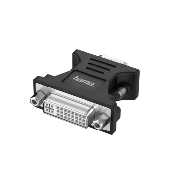 Hama 00200341 adapter kablowy VGA (D-Sub) DVI-I Czarny