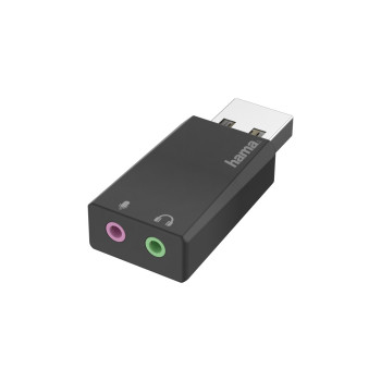 Hama 00200323 zmieniacz płci   kabli USB 2x3.5 mm Czarny