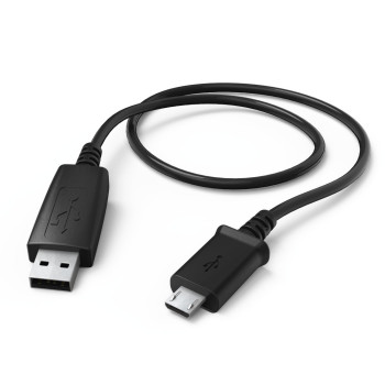Hama 0.6m, USB2.0-A USB2.0 Micro-B kabel USB 0,6 m USB A Micro-USB B Czarny