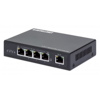 Intellinet 561617 przedłużacz sieciowy Nadajnik sieciowy Czarny 10, 100, 1000 Mbit s
