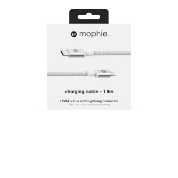 mophie 409903199 kabel Lightning 1,8 m Biały
