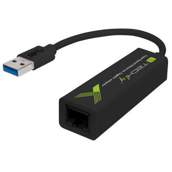 Techly IDATA USB-ETGIGA3T2 kabel sieciowy Czarny 0,1 m