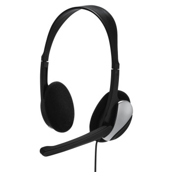Hama Essential HS 200 Zestaw słuchawkowy Przewodowa Opaska na głowę Połączenia muzyka Czarny, Srebrny