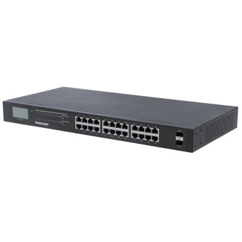 Intellinet 561242 łącza sieciowe Nie zarządzany Gigabit Ethernet (10 100 1000) Obsługa PoE 1U Czarny