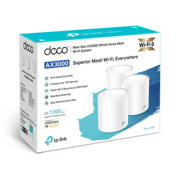 TP-Link DECO X60(3-PACK) siatkowy system wi-fi Dual-band (2.4 GHz 5 GHz) Wi-Fi 6 (802.11ax) Biały 2 Wewnętrzne