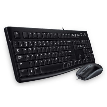 Logitech Desktop MK120 klawiatura Dołączona myszka USB Bułgarski Czarny