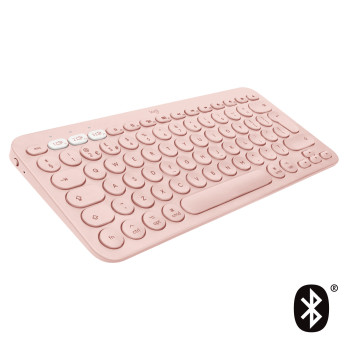 Logitech K380 for Mac Multi-Device Bluetooth Keyboard klawiatura QWERTZ Swiss Różowy