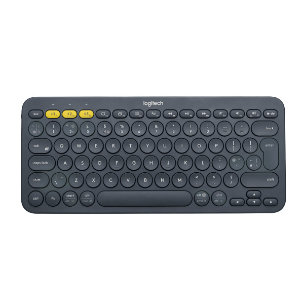 Logitech K380 Multi-Device klawiatura Bluetooth QWERTY Hiszpański Szary Logitech K380 Multi-Device klawiatura Bluetooth QWERTY Hiszpański Szary
