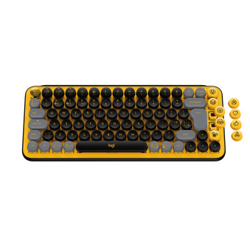 Logitech POP Keys Wireless Mechanical Keyboard With Emoji Keys klawiatura RF Wireless + Bluetooth AZERTY Francuski Czarny,