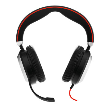 Jabra Evolve 80 UC Stereo Zestaw słuchawkowy Przewodowa Opaska na głowę Biuro centrum telefoniczne Bluetooth Czarny