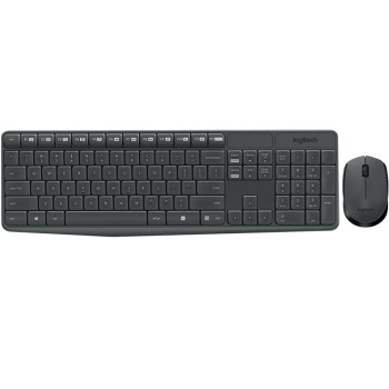 Logitech MK235 Wireless Keyboard and Mouse Combo klawiatura Dołączona myszka RF Wireless Grecki Szary