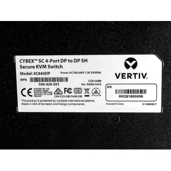 Vertiv Cybex SC 840DP przełącznik KVM Czarny