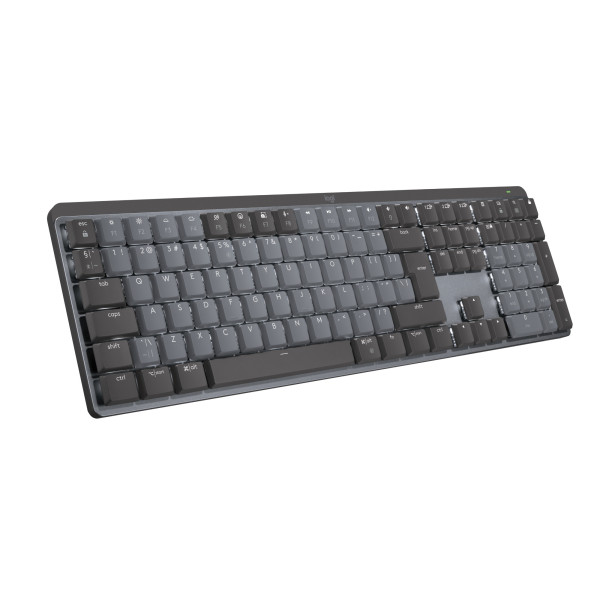 Logitech MX Mechanical klawiatura RF Wireless + Bluetooth QWERTY Amerykański międzynarodowy Grafitowy, Szary Logitech MX Mechanical klawiatura RF Wireless + Bluetooth QWERTY Amerykański międzynarodowy Grafitowy, Szary