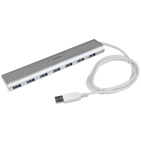 StarTech.com ST73007UA huby i koncentratory USB 3.2 Gen 1 (3.1 Gen 1) Type-A 5000 Mbit s Srebrny, Biały StarTech.com ST73007UA huby i koncentratory USB 3.2 Gen 1 (3.1 Gen 1) Type-A 5000 Mbit s Srebrny, Biały