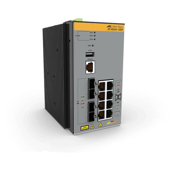 Allied Telesis AT-IE340-12GP-80 Zarządzany L3 Gigabit Ethernet (10 100 1000) Obsługa PoE Szary