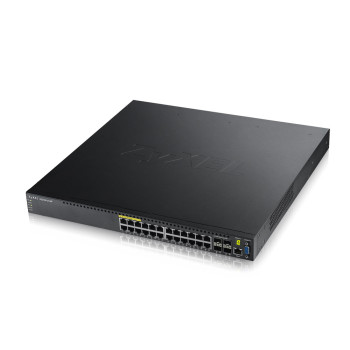 Zyxel GS3700-24HP Zarządzany L2+ Gigabit Ethernet (10 100 1000) Obsługa PoE Czarny
