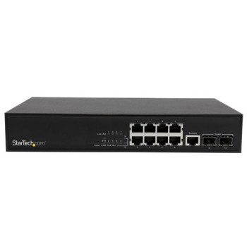 StarTech.com IES101002SFP łącza sieciowe Zarządzany L2 Gigabit Ethernet (10 100 1000) Czarny