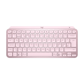 Logitech MX Keys Mini klawiatura RF Wireless + Bluetooth QWERTY Skandynawia Różowy