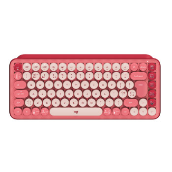 Logitech Pop Keys klawiatura RF Wireless + Bluetooth QWERTY Włoski Bordowy, Różowy, Różowy