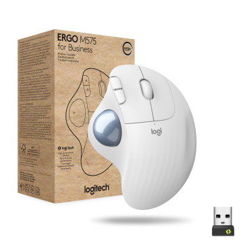 Logitech ERGO M575 for Business myszka Po prawej stronie RF Wireless + Bluetooth Manipulator kulkowy 2000 DPI