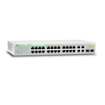 Allied Telesis AT-FS750 28-30 łącza sieciowe Zarządzany Fast Ethernet (10 100) 1U Szary