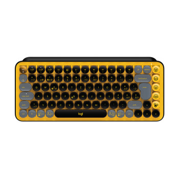 Logitech POP Keys Wireless Mechanical Keyboard With Emoji Keys klawiatura RF Wireless + Bluetooth QWERTZ Swiss Czarny, Szary,
