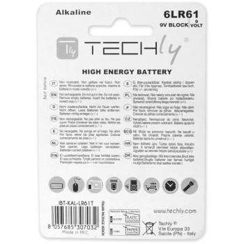 Techly 6LR61 9V Jednorazowa bateria Alkaliczny