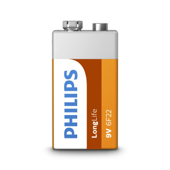 Philips LongLife Bateria 6F22L1B 10
