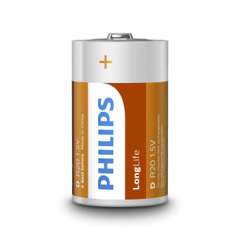 Philips LongLife Bateria R20L2B 10