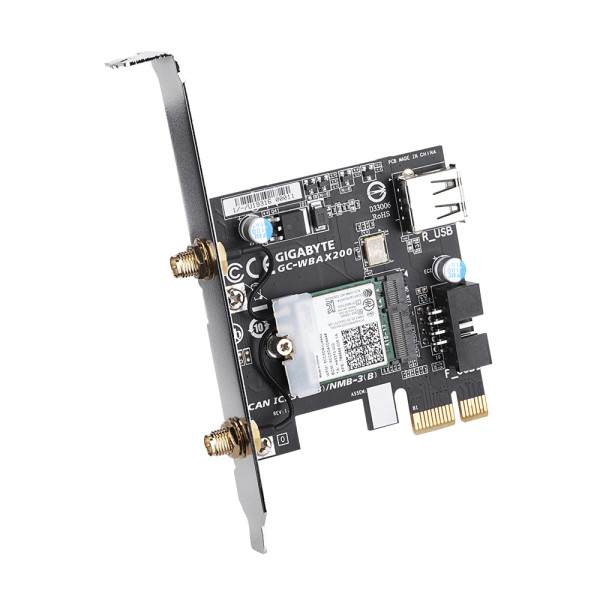 Gigabyte GC-WBAX200 karta sieciowa Wewnętrzny WLAN Bluetooth 2400 Mbit s Gigabyte GC-WBAX200 karta sieciowa Wewnętrzny WLAN Bluetooth 2400 Mbit s
