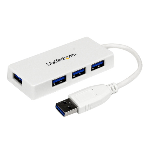 StarTech.com ST4300MINU3W huby i koncentratory USB 3.2 Gen 1 (3.1 Gen 1) Type-A 5000 Mbit s Biały StarTech.com ST4300MINU3W huby i koncentratory USB 3.2 Gen 1 (3.1 Gen 1) Type-A 5000 Mbit s Biały