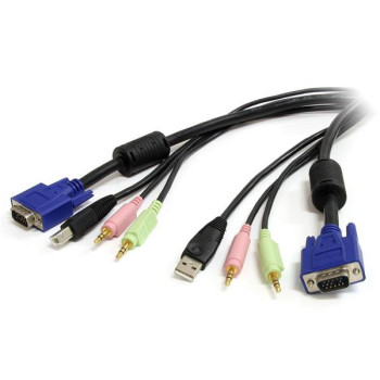 StarTech.com USBVGA4N1A6 kabel KVM Czarny