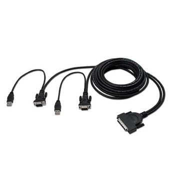 Belkin OmniView™ ENTERPRISE Series Dual-Port USB KVM Cable, 3.6m kabel KVM Czarny 3,6 m